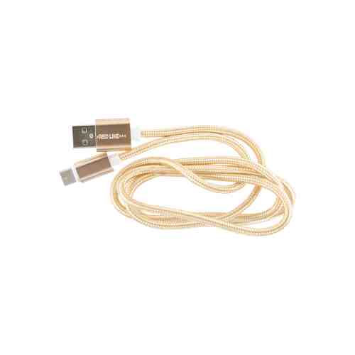 Кабель Red Line Nylon USB to USB Type-C Gold