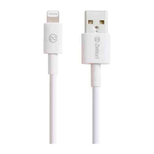 Кабель Zetton USB to Apple Lightning 1m White