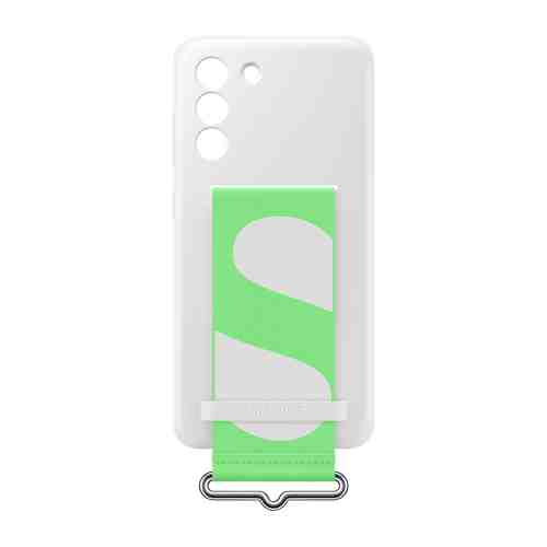 Клип-кейс Samsung Silicone Cover with Strap S21 FE с креплением-ремешок White