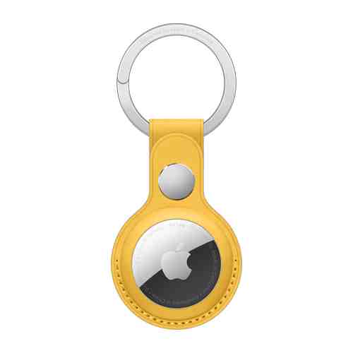 Чехол-брелок Apple AirTag Leather Key Ring «Лимонный сироп»