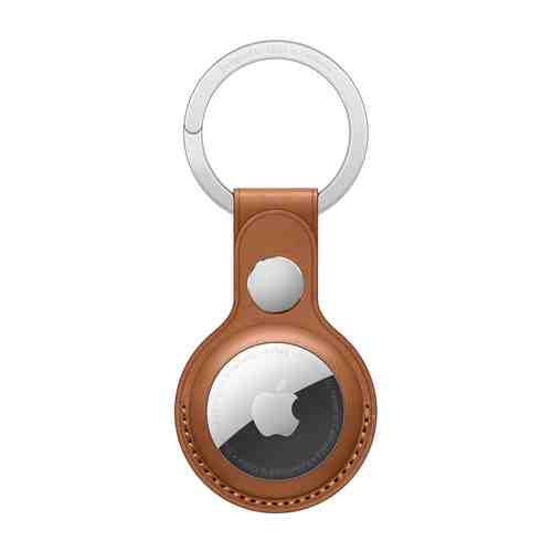 Чехол-брелок Apple AirTag Leather Key Ring Светло-коричневый