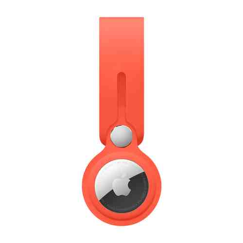 Чехол-подвеска Apple AirTag Leather Loop «Солнечный апельсин»