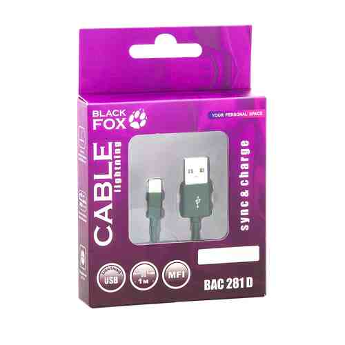 Кабель Black Fox BAC-281D USB – Apple Lightning Black