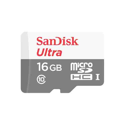 Карта памяти SanDisk Ultra microSD UHS-I Class 10 16GB с адаптером