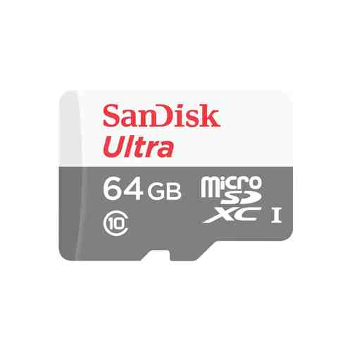 Карта памяти SanDisk Ultra microSDXC UHS-I 64GB Class 10 SDSQUNR-064G-GN3MA с адаптером
