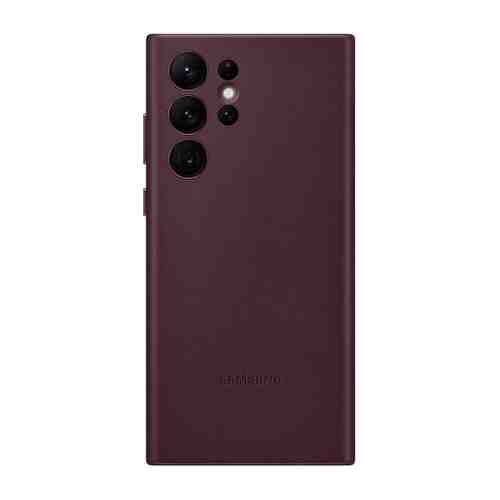 Клип-кейс Samsung Leather Cover S22 Ultra Burgundy